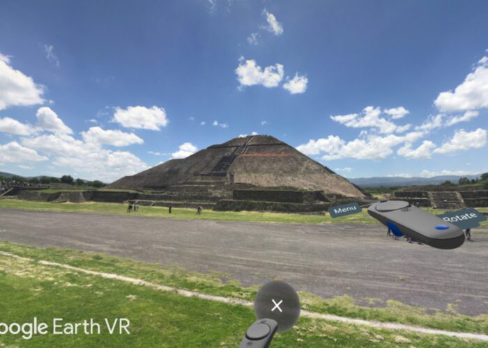 Google Earth VR view of a pyramid