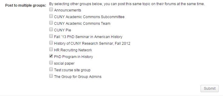 how to post to various groups