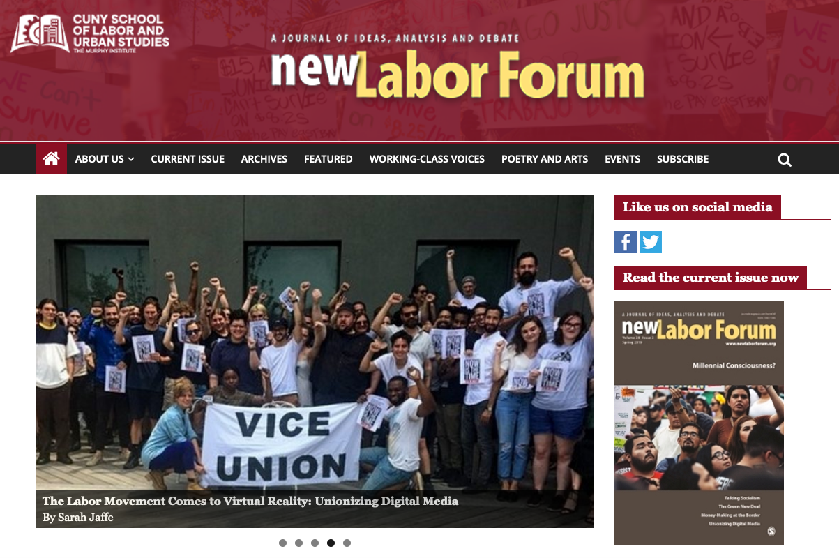 new labor forum screenshot