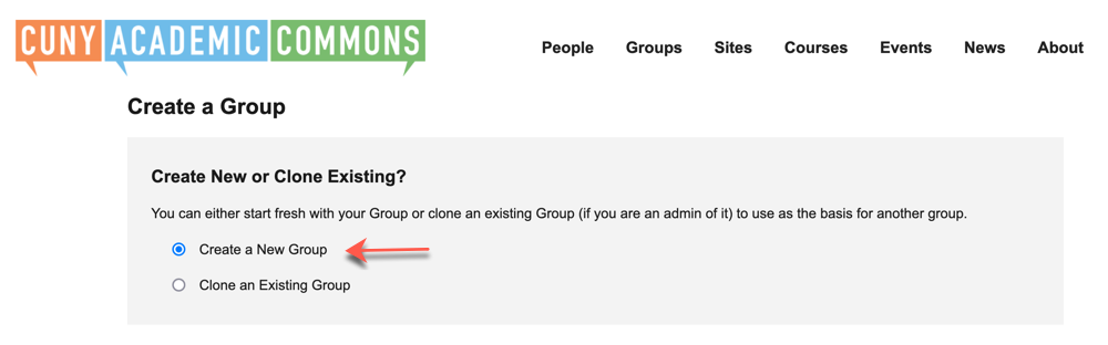 create a new group