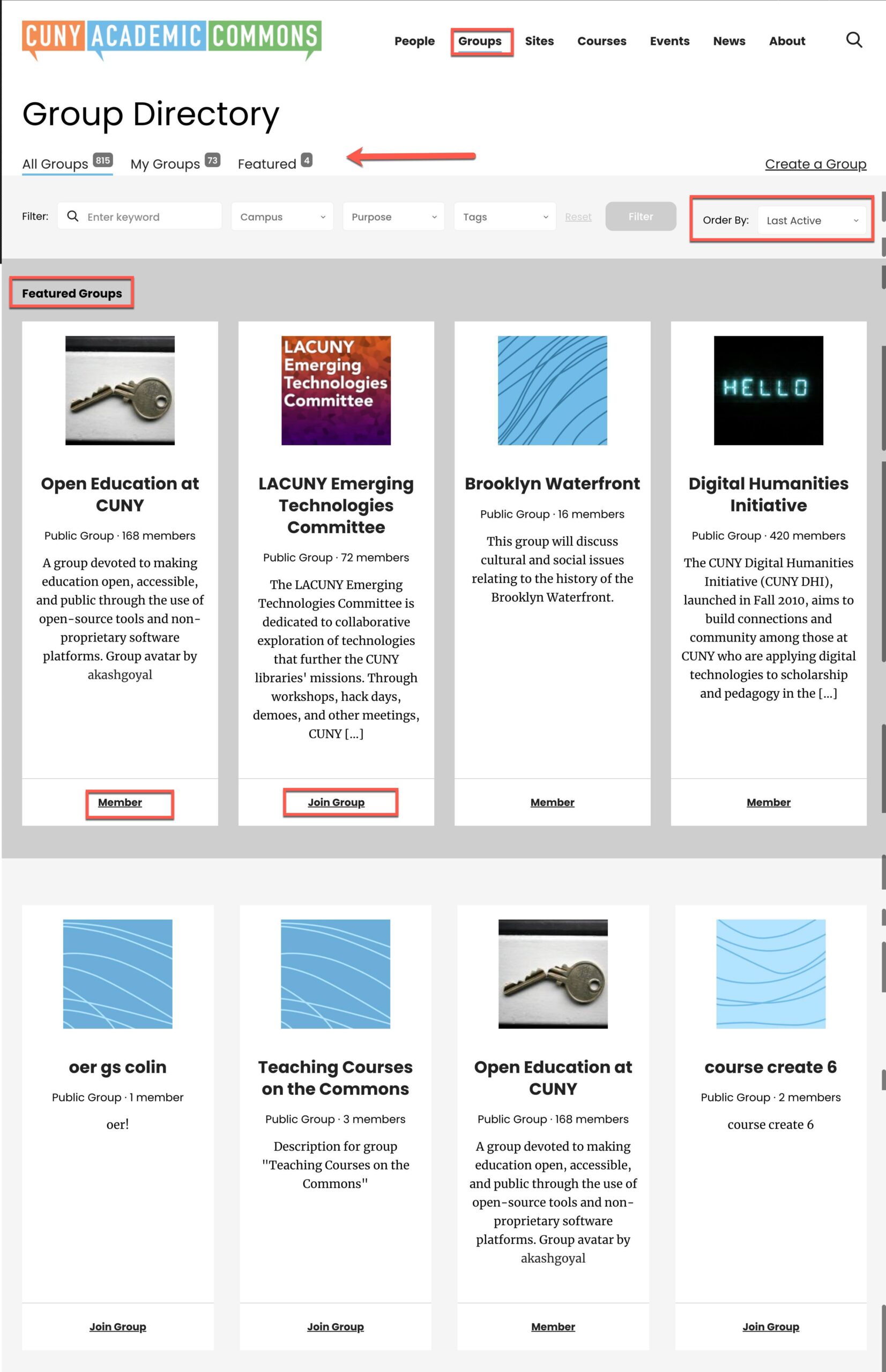 group directory