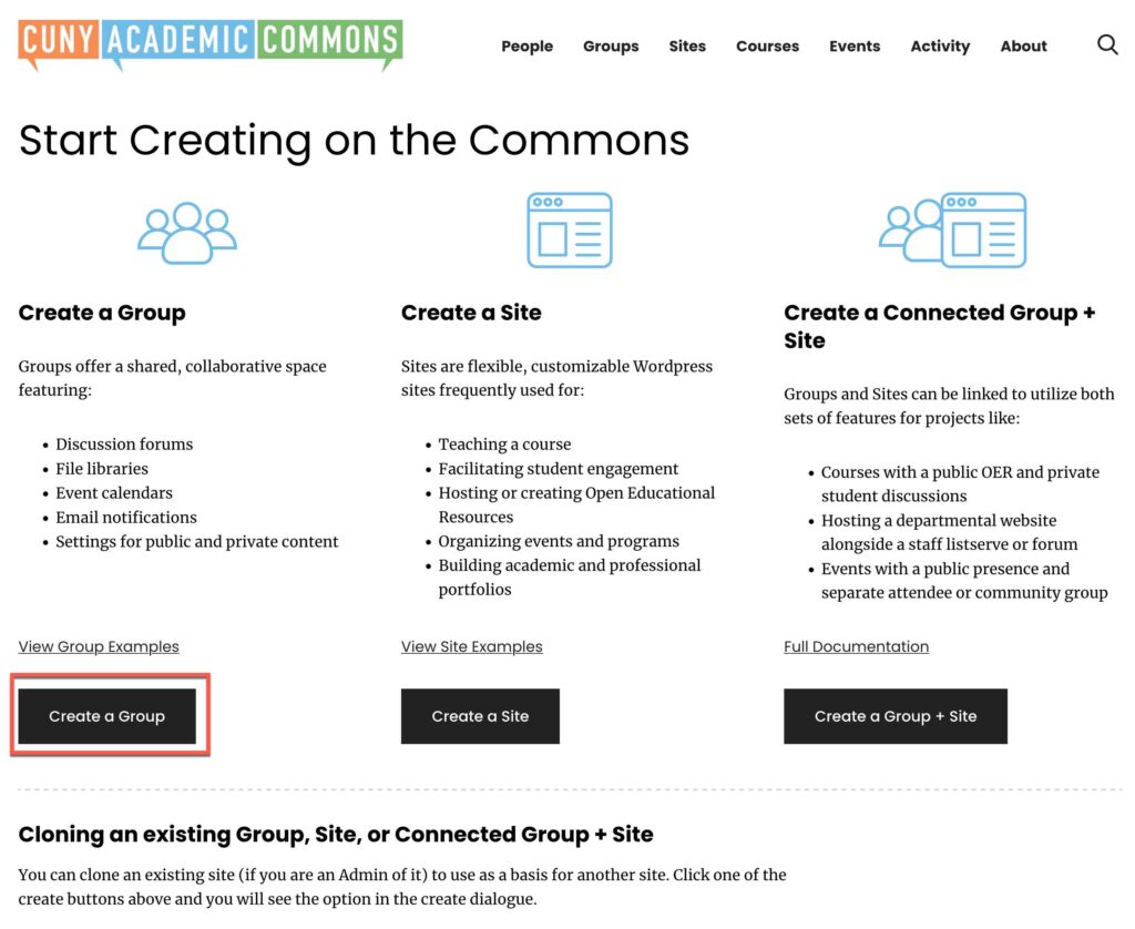Commons Creation Portal