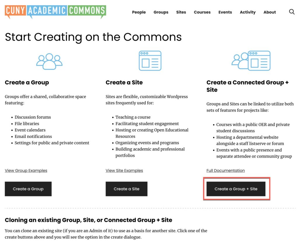 Commons Creation Portal