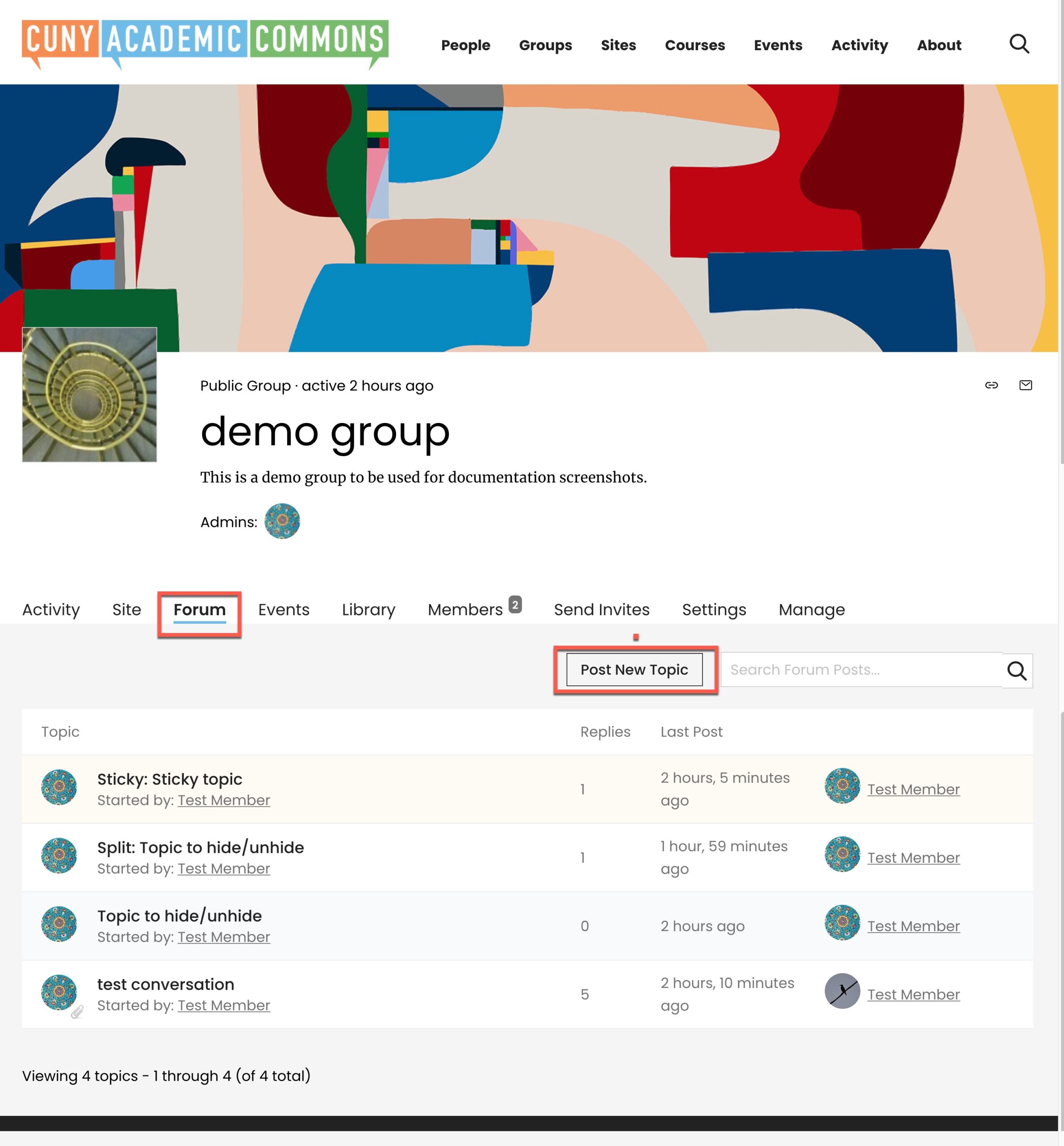 forum tab