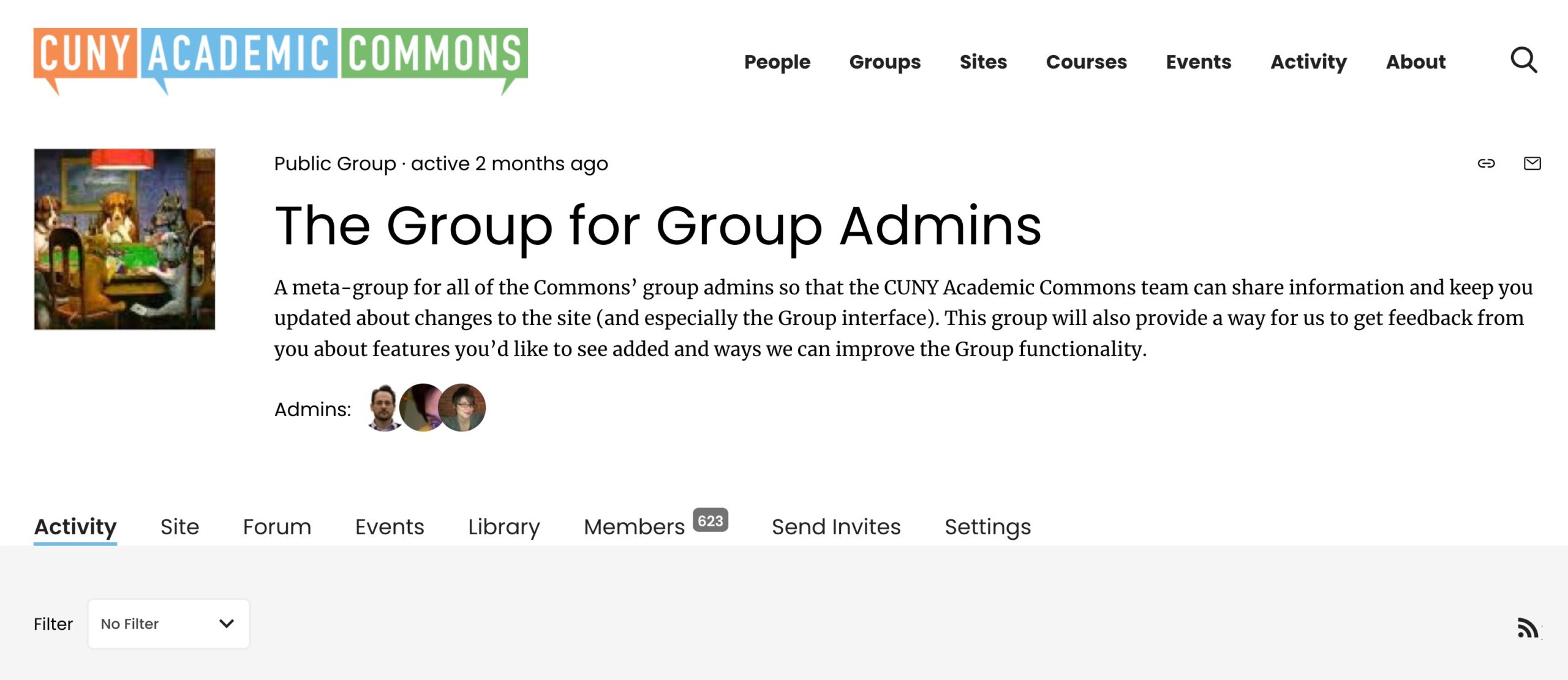 group; for group admins screenshot