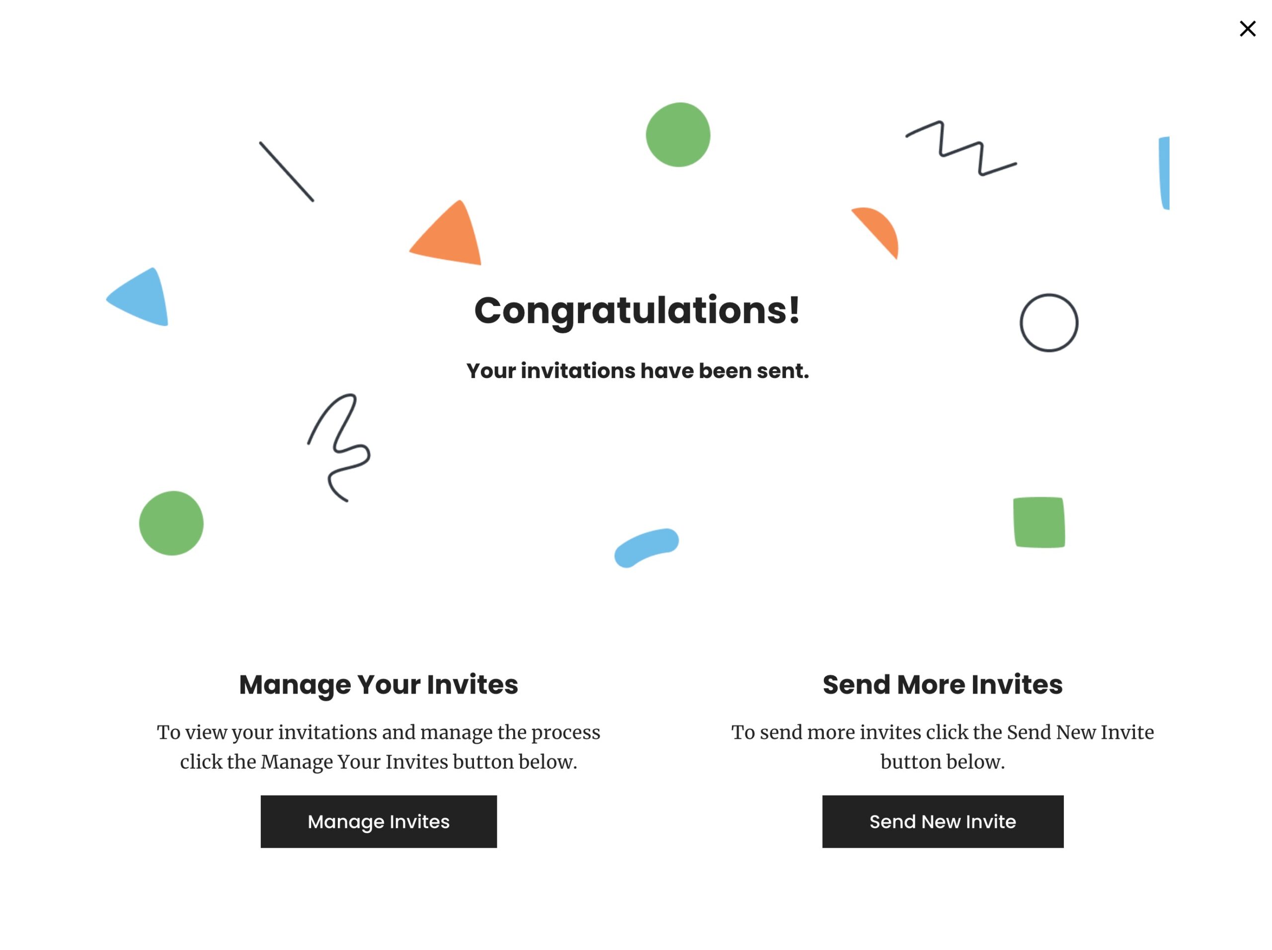 Success - Congratulations screenshot