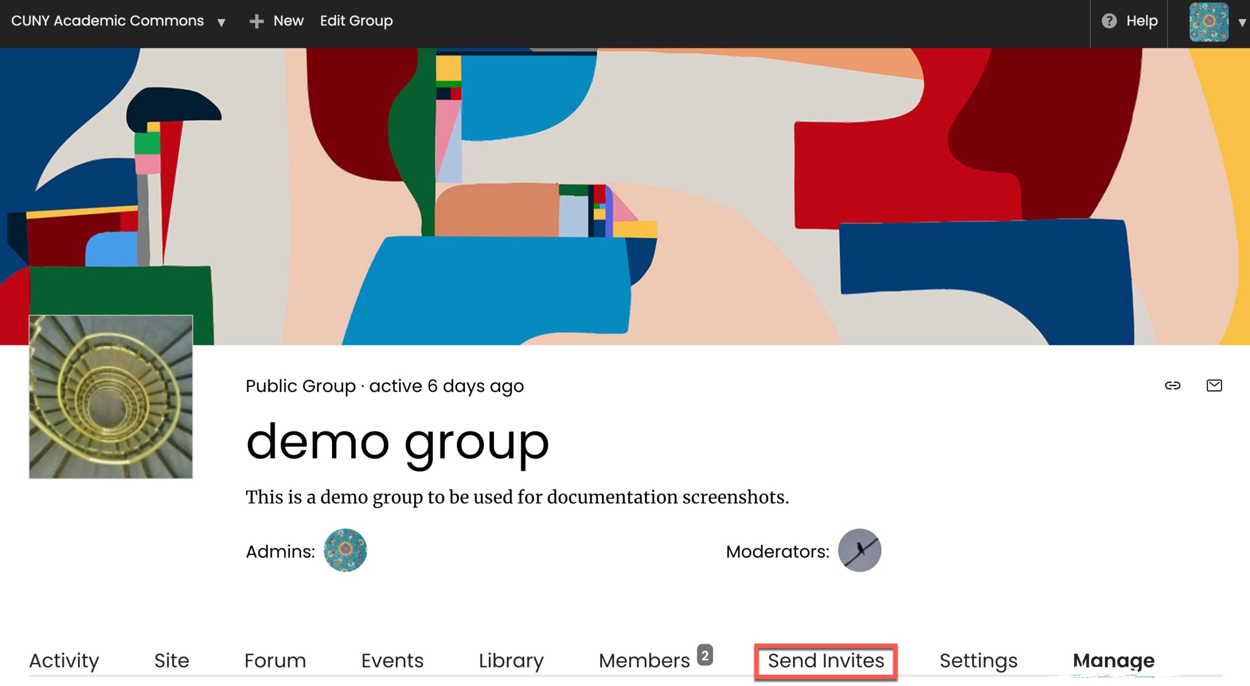 invite others tab