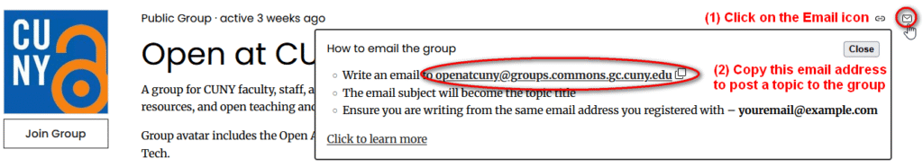Email the Group screenshot
