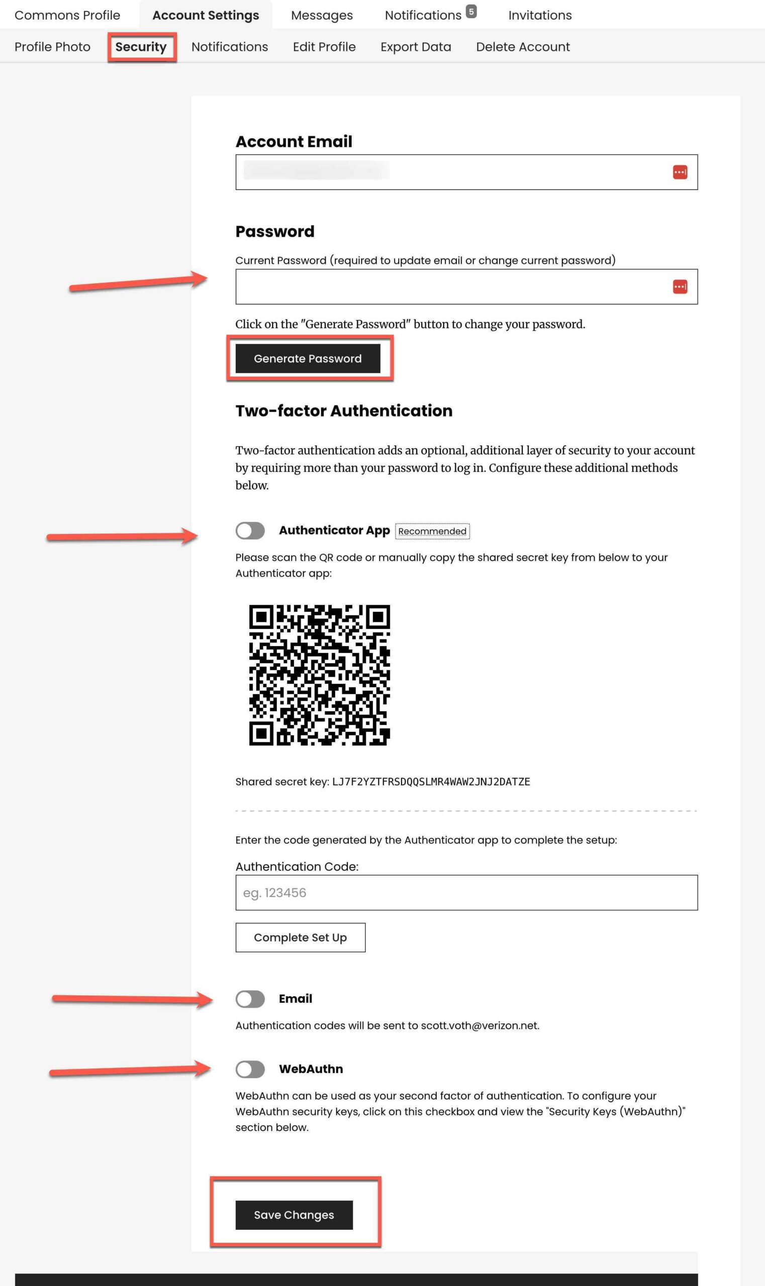 security screenshot