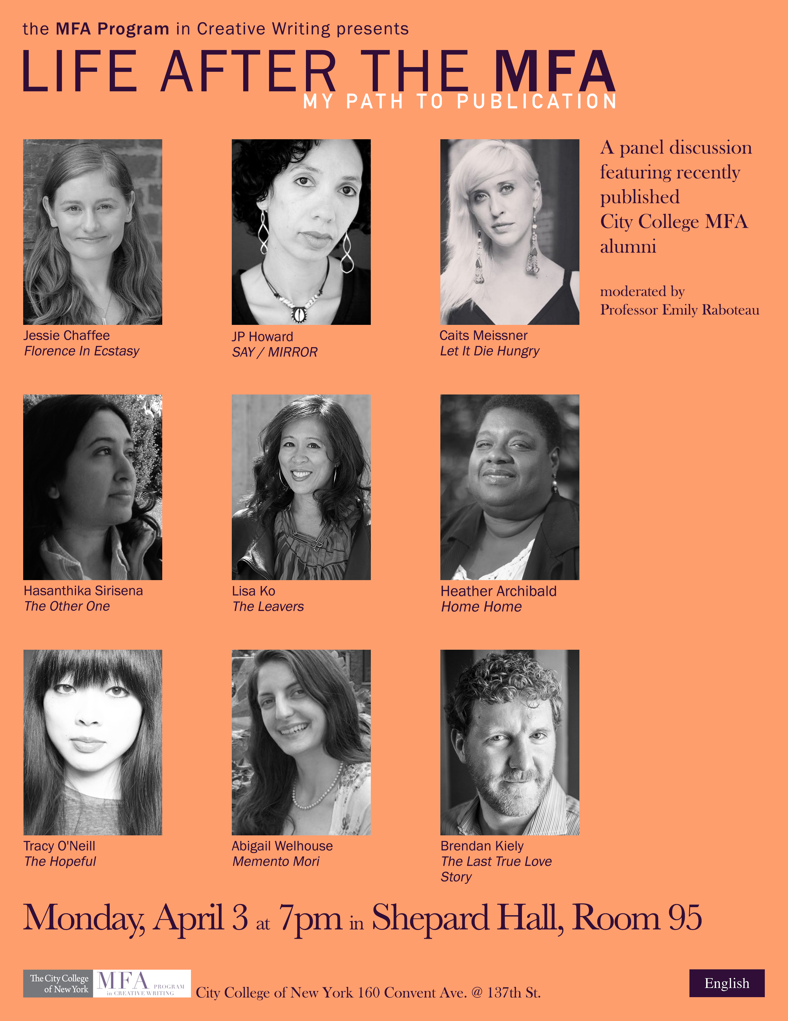 portraits of participants (poster for the event)