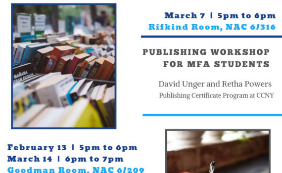 Poster for Spring 2019 MFA Workshops