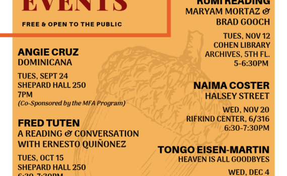 Poster for Fall 2019 MFA Events