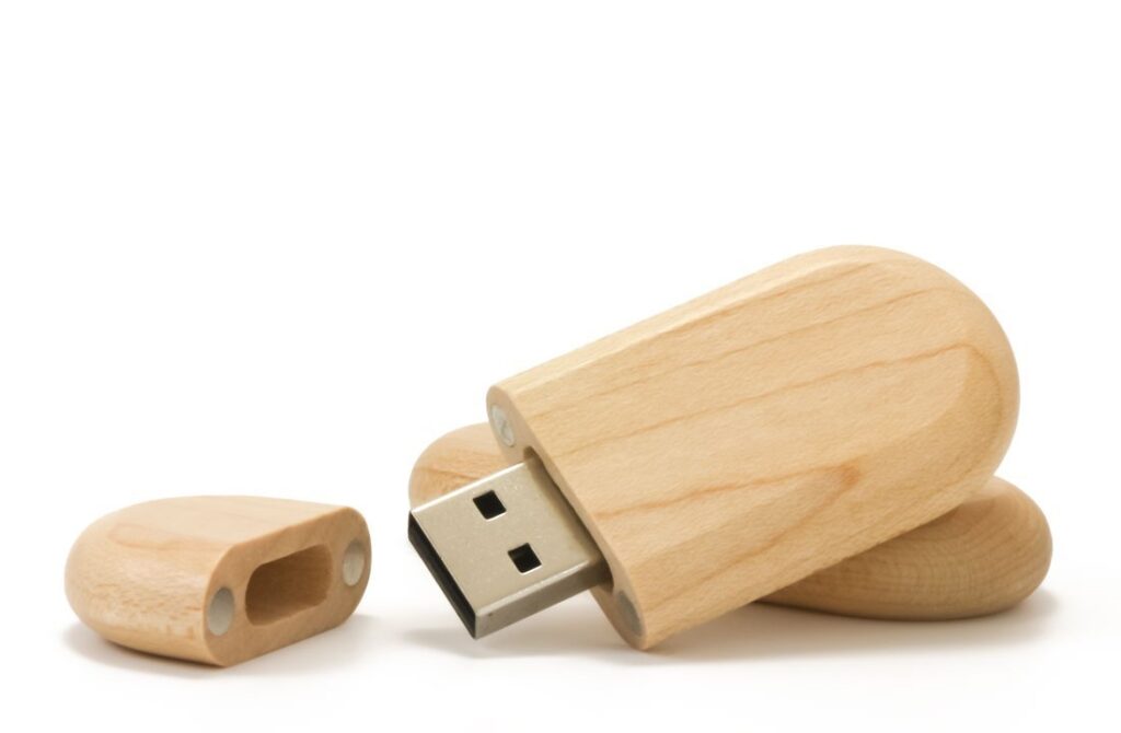 Figure 4. Image of a USB flash drive with custom wooden case.