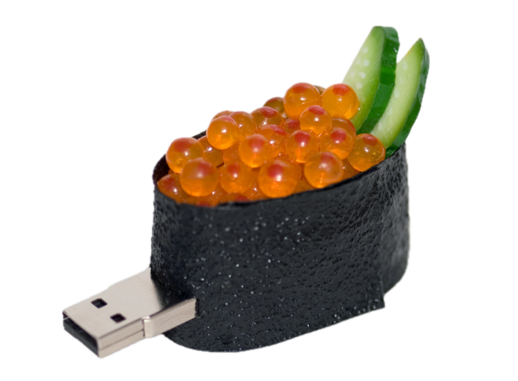Figure 5. Image of a sushi shaped USB flash drive. Photo by Tokugawapants.
