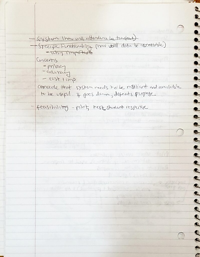 Page 4 of quick notes for the Project Description section of the Engineering Proposal