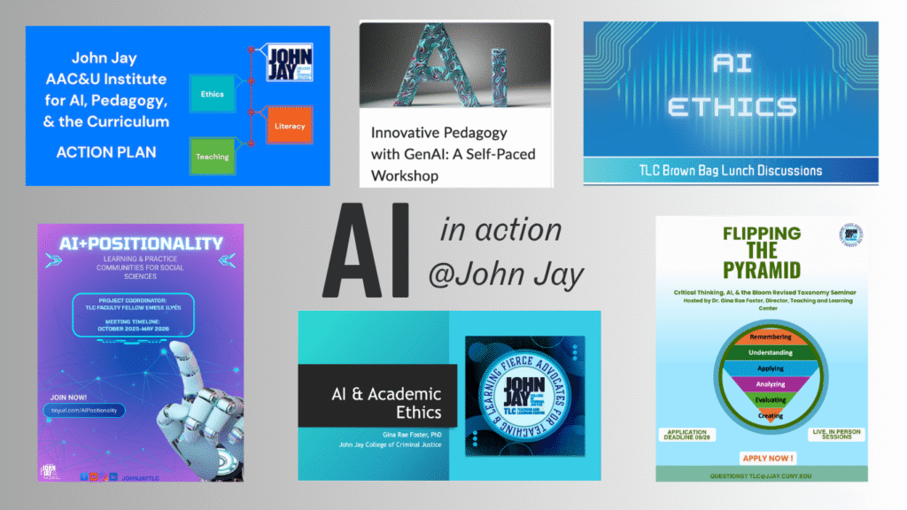 a collage of promotional flyers for AI programming