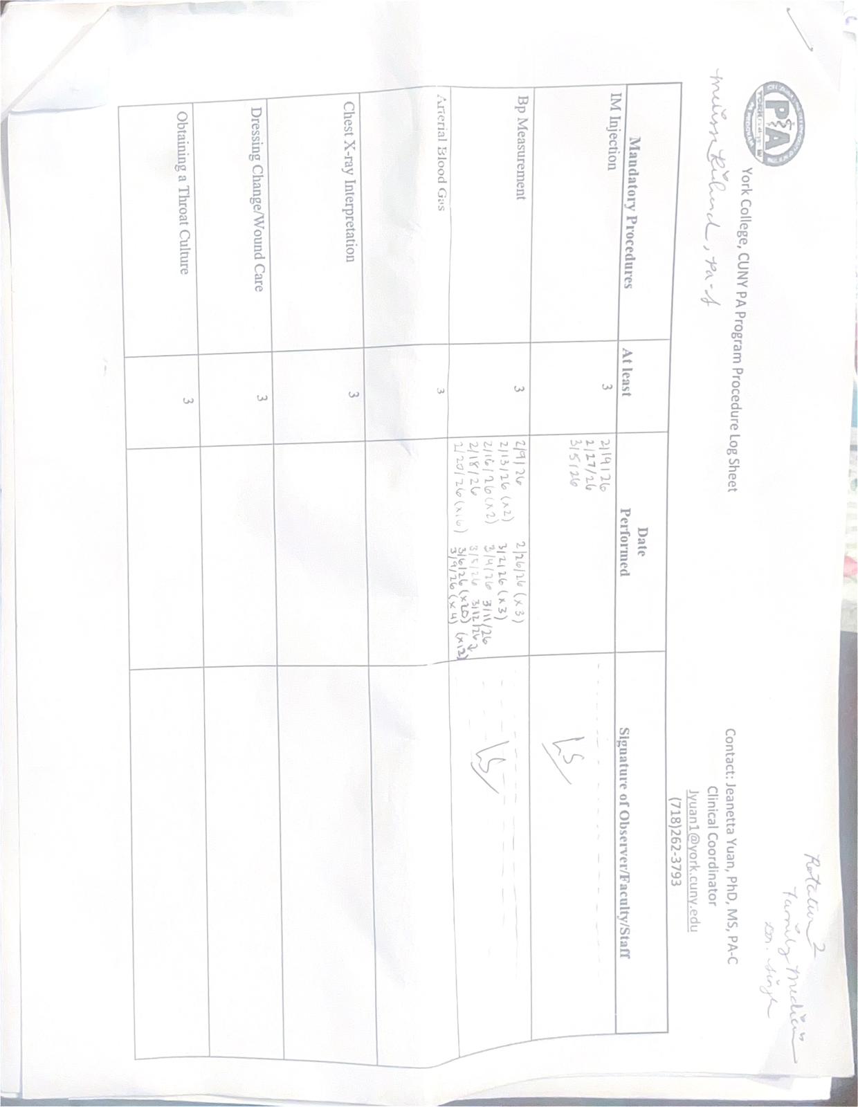 Family Medicine Rotation: Procedure Logbook | Melissa Richard ...
