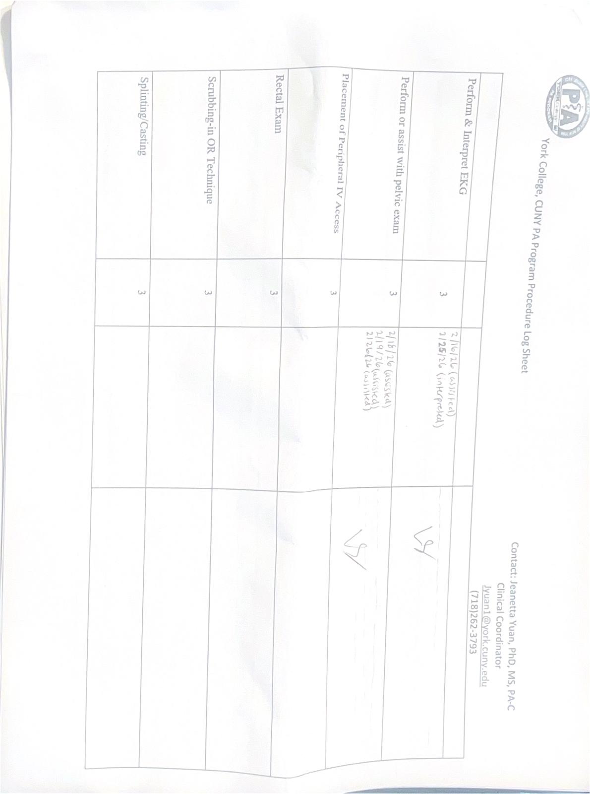 Family Medicine Rotation: Procedure Logbook | Melissa Richard ...