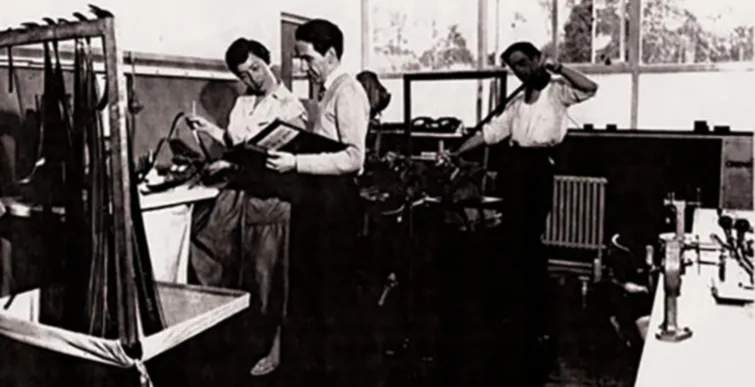 Editors at work in a Hollywood editing room