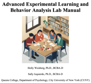 The cover of the Advanced Experimental Learning Behavior Analysis Lab Manual shows a group of students studying at a table.