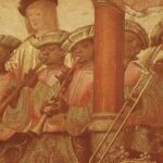 African Musicians in Lisbon, detail of The Engagement of St Ursula and Prince Etherius tapestry, ca. 1520.