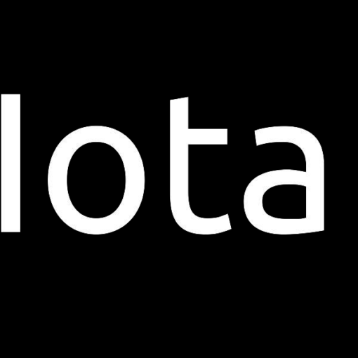 The word Iota on a dark background