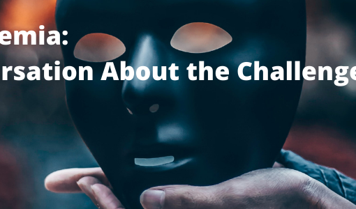 Image of a black-colored mask being held in someone's palms with text that reads: "Unmasking Academia: An Honest Conversation About the Challenges Ahead, 16 September 2022, 12-1:30pm ET"