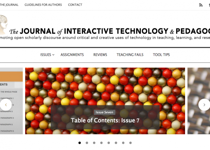 Screen shot of new website