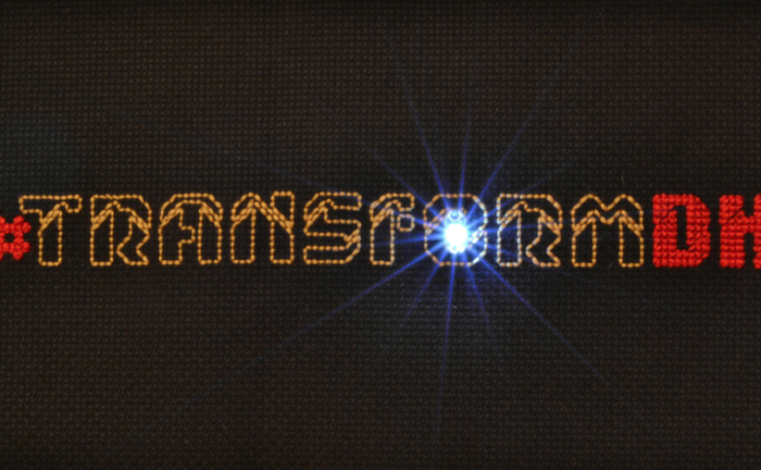 the #transformDH logo; it was designed and crafted by Melissa Rogers and photographed by Reed Bonnet