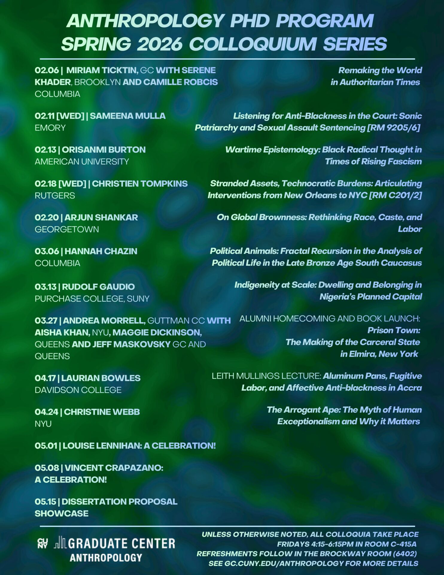 Spring 2026 Colloquium Series