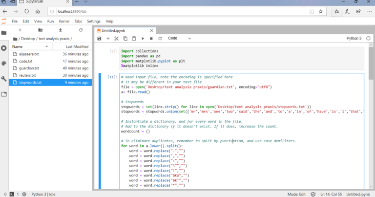 Text Analysis Praxis Assignment – | Introduction to Digital Humanities 2019