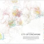 map of Singapore with different colors marking the density of certain smells