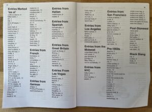 Index pages inside a book with multiple entries