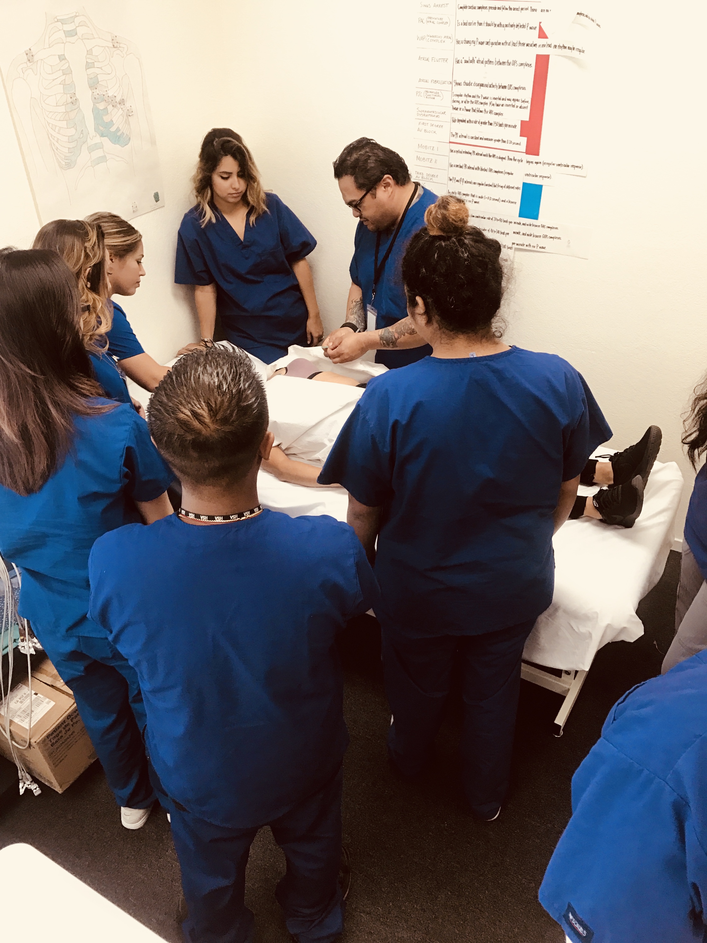 Learn more about the benefits of small class sizes A small class learning at Altamont Healthcare in Bakersfield, CA