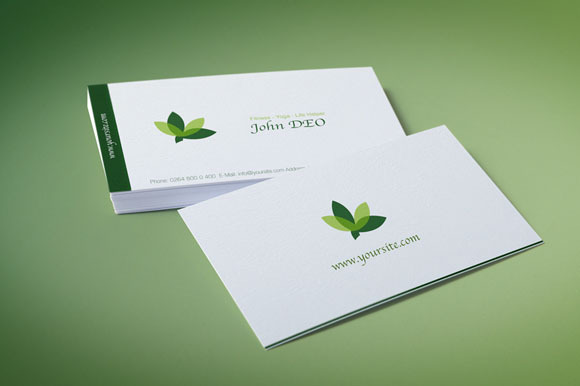 Organic Green Business Card Business Card Templates On Creative Market