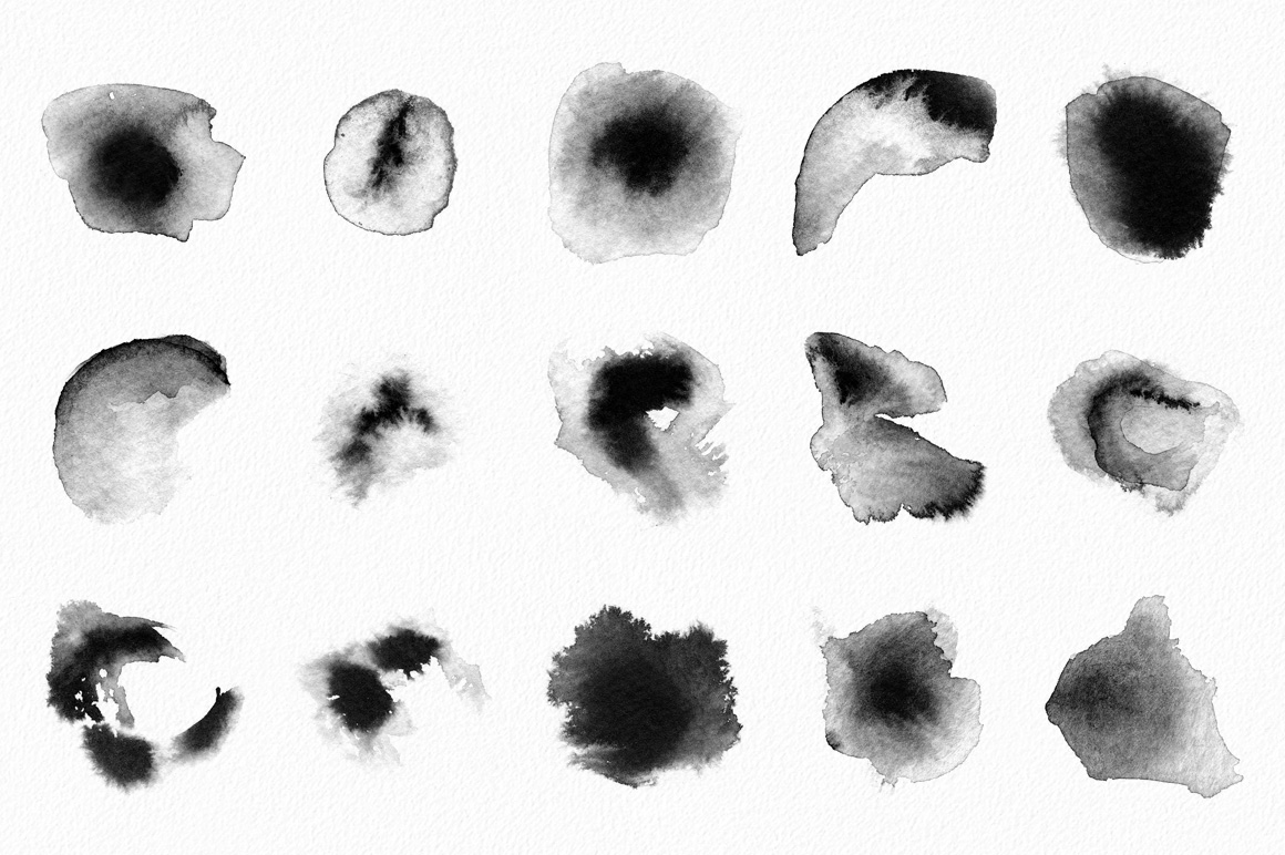 India Ink Washes Textures on Creative Market