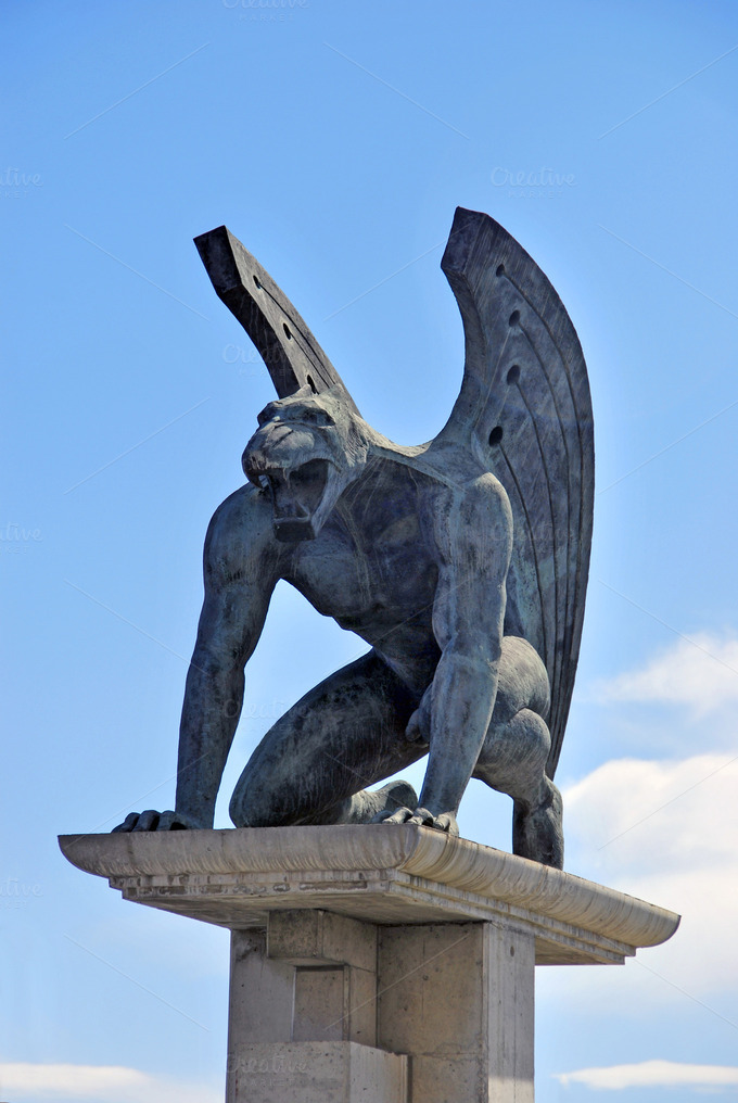 Gargoyle Guardian, Valencia, Spain Architecture Photos on Creative Market