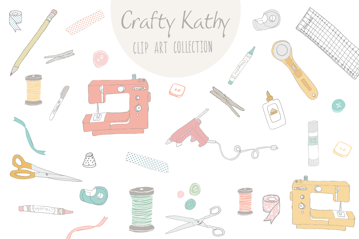 Crafty Kathy Clip Art & Vector ~ Illustrations on Creative Market