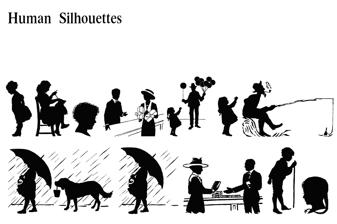 Free Human Silhouettes Pack 4 S Script Fonts