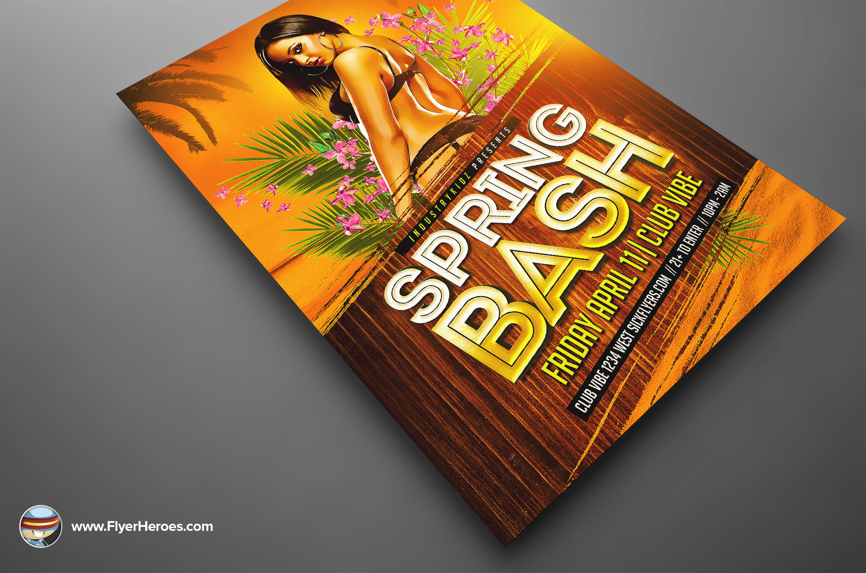 Bday Bash Flyer Template 2 Flyer Templates Creative Market