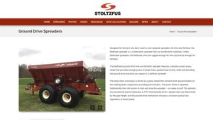 Stoltz Manufacturing Revamps Website for Agricultural Spreaders