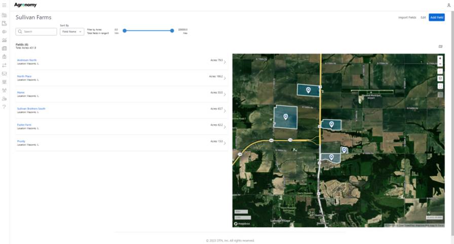 DTN Agronomy Field View.