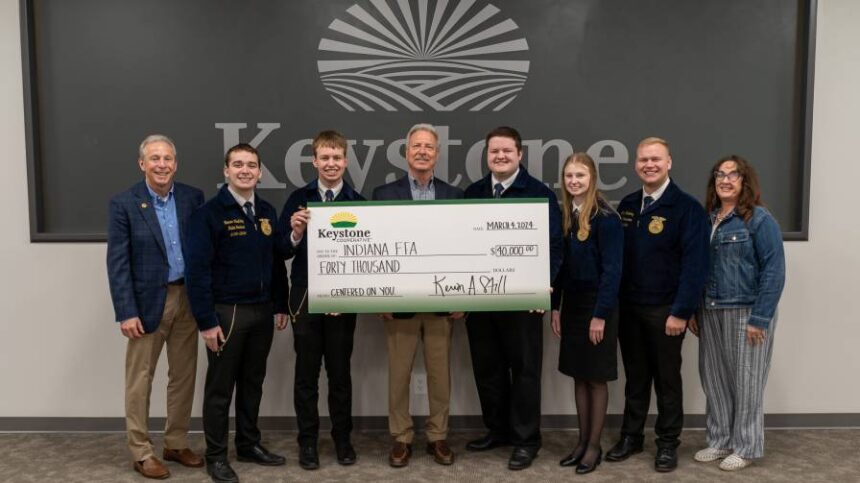 Keystone Cooperative Donates $40,000 to Indiana FFA Foundation