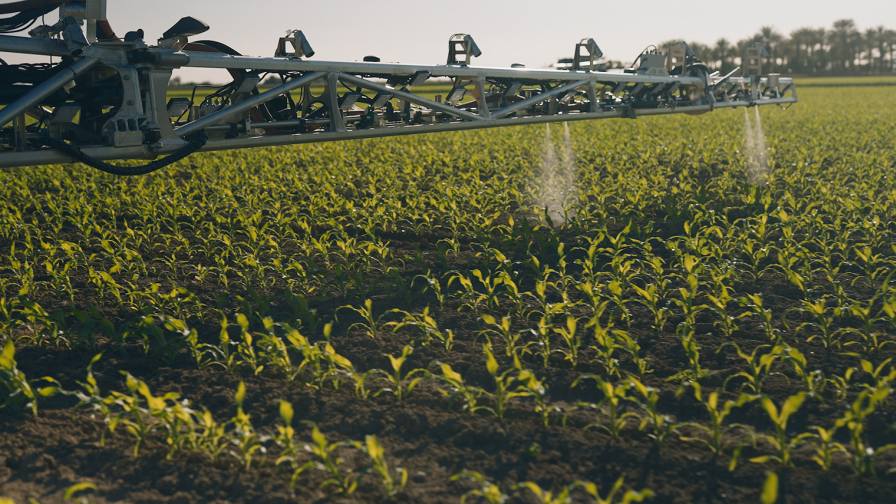 The Greeneye system has been proven to reduce non-residual herbicide use in farming by an average of 87% compared to broadcast application. Photo: Greeneye Technology
