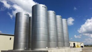 Stainless Steel Flat Bottom Liquid Tank