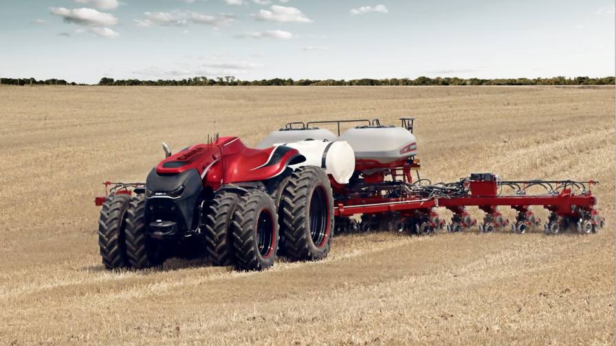 The Autonomous Concept Vehicle (ACV) was introduced by Case IH in 2016. Photo courtesy of Case IH