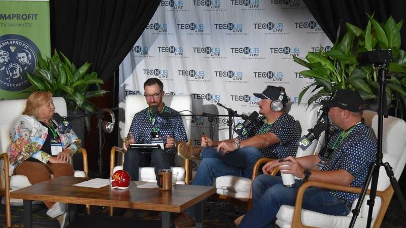 Farm4Profit Podcast records onsite at various agricultural events throughout the year, including at the Tech Hub LIVE Conference in Des Moines, IA, in mid-July.