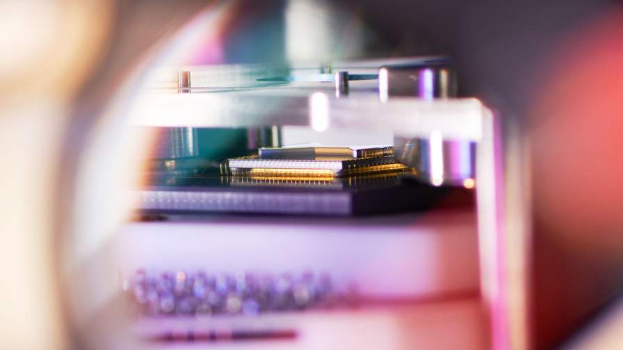 Ion trap, which uses electromagnetic fields to confine and control ions for use as quantum bits (qubits).