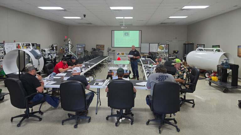 The Ammonia Technician Training Course is built for supervisors, safety personnel, and team members responsible for the operation, inspection, and maintenance of ammonia equipment. Safety course at the Ammonia Room at the Agricenter in Bloomington IL Photo Asmark Institute