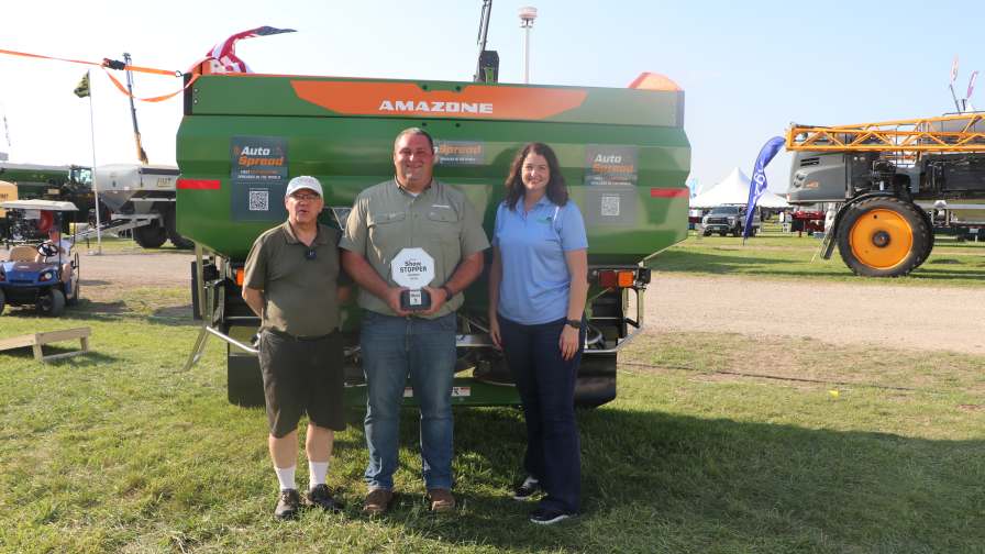 From left: CropLife IRON’s Eric Sfiligoj, Amazone’s Marc Heater, and Illinois Fertilizer & Chemical Association’s Jenny Webb.